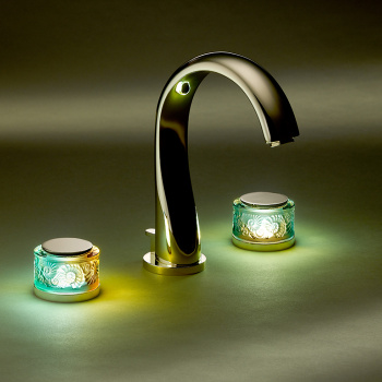 Смеситель для раковины THG Island U5B-F30-151LED soft gold