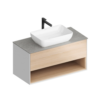 Тумба PLAZA Modern подвесная Kerama Marazzi 100 дуб виченце 1 ящик + полка PLB.M.100.1\OAK.V