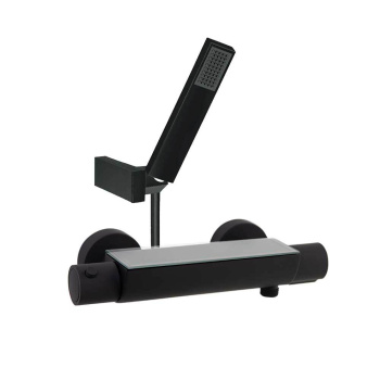 Смеситель термостатический Ramonsoler Urban Chic для душа с душевым комплектом чёрный 213401MRNM