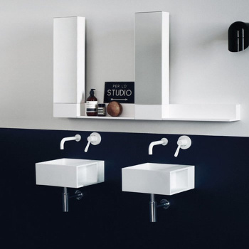 Раковина Agape Handwash 35x35x15, без отв., квадратная, с полочкой, белый ACER09950RZ *0