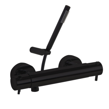 Смеситель термостатический Ramonsoler Odisea для душа с душевым комплектом черный 393401DNM