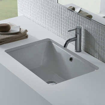 Встроенная под столешницу раковина с переливом Globo Lavabi D'arredamento VA083.BI белый