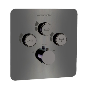 Смеситель для душа Ramonsoler RS-Smart встраиваемый термостатический на 3 выхода графит 85T301SGR