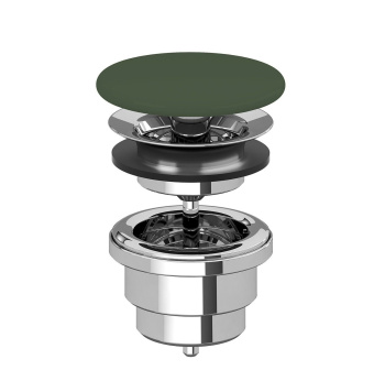 Донный клапан для раковины Cielo PIL01 AG зеленый/хром