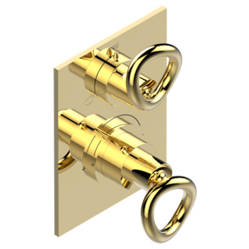 Внешняя часть термостата с вентилем/переключателем THG Collection "o" G4P-F31-5600BE soft matt gold