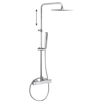 Душевая система Ramonsoler Kuatro термостатическая без излива с регулировкой высоты 4754RK250