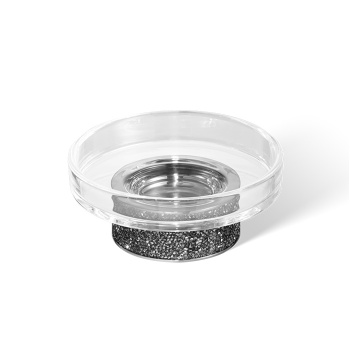 Мыльница настольная Decor Walther Rocks STS прозрачное стекло, с кристаллами Swarovski®, хром 934000