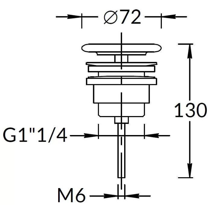 Донный клапан с керамической крышкой Kerama Marazzi DRR.1/WHT