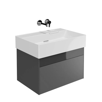 Тумба LOGICA подвесная Kerama Marazzi 2 ящика 70 см стальной серый LOG.70.2\ST
