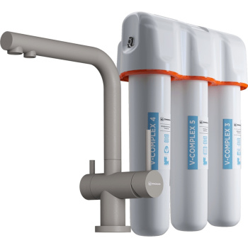 Смеситель для кухни Omoikiri Nagano GR-P с фильтром leningrad grey 4219.8028P