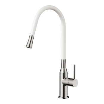 Смеситель для кухни Omoikiri Yatomi с гибким изливом нержавеющая сталь белый 4994250