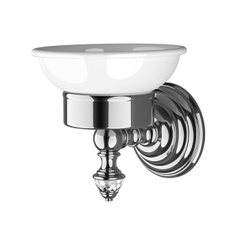 Мыльница подвесная Devon&Devon Diamond белая керамика хром WHD501CRBI