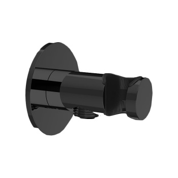 Душевое подключение с держателем круглое Almar Round кругл. отражатель, Black Absolute Brushed PVD, E095037.AB