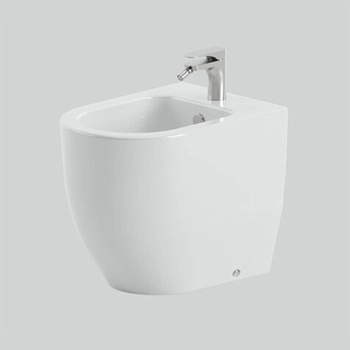 Биде напольное Artceram Monet 36х54х48, 1 отв., приставное, saniglaze, белый глянцевый MNB003 01 00