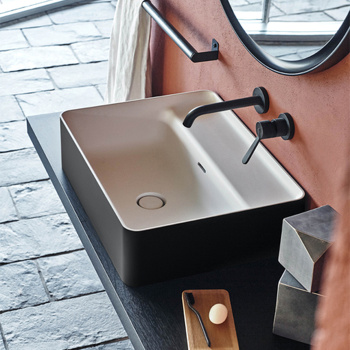 Раковина Agape Marsiglia 60x47x16, без отв., белый/темный серый ACER0705P0RZG *0