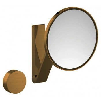 Косметическое зеркало с подсветкой Keuco Ilook_move 21 17612039002 увеличение х5, бронза шлифованная