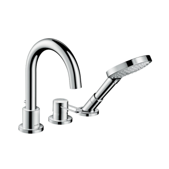 Axor Uno Смеситель на борт ванны, на 3 отв., с ручным душем, цвет: хром 38436000