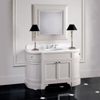 Тумба Devon&Devon Season 128.5х61.2х84.5 в цвете offwhite со столешницей bianco carrara EFSEASONOFBI