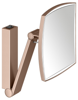 Косметическое зеркало Keuco Ilook_move 20 17613299004 увеличение х5, красное золото шлифованный