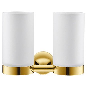 Duravit Starck T Два стакана для зубных щеток настенные, цвет: Gold Polished
