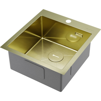 Мойка кухонная Omoikiri Akisame 46-LG светлое золото 4973081