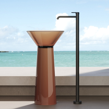 Раковина напольная Dea Design Pedestal Basin d480хh900, brown copper DD2022 480 R9