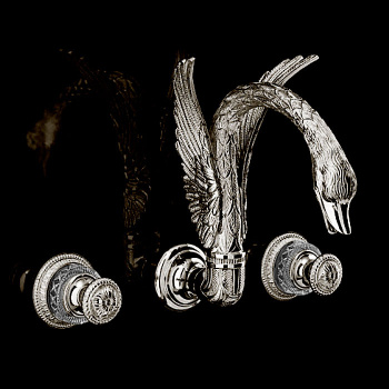 Смеситель для раковины Devon&Devon Excelsior Swan EXC-SW133MNK никель