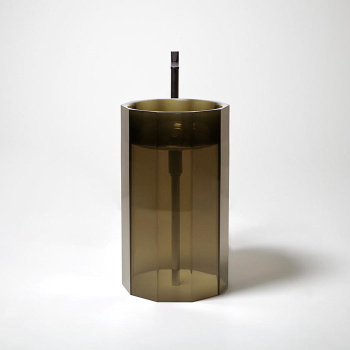 Раковина Antonio Lupi Vitreo 50х89, без отв., слив в пол, Cristalmood, Nebbia А0002423943