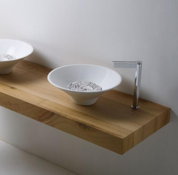 Раковина Kerasan Deco COCKTAIL накладная свободностоящая d 45, h 16 см. белый, без декоративной пластины 480101