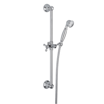 Душевая штанга с ручным душем и металлическим шлангом Fima Carlo Frattini Wellness 1500, хром F2044CR