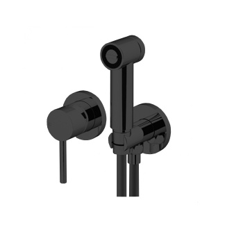 Гигиенический душ Gattoni Circle Two с внутренней частью Gbox SC070, nero opaco 9111/91NO