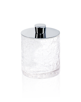 Баночка универсальная Decor Walther Crack DMD 9x11 с крышкой, французское стекло Craquele, хром 933200