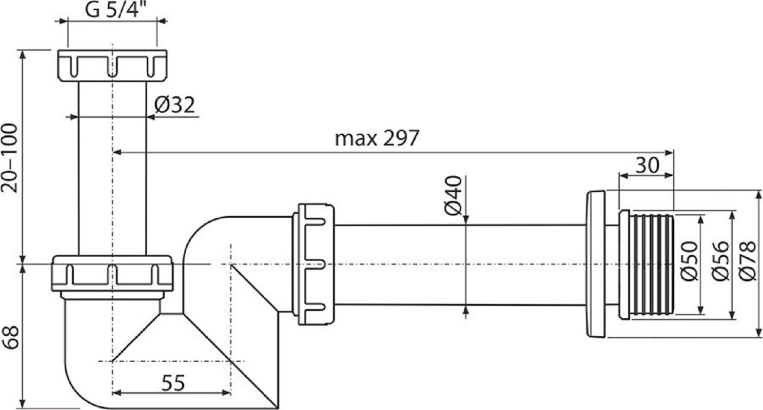 Сифон для биде Ravak X01560 белый
