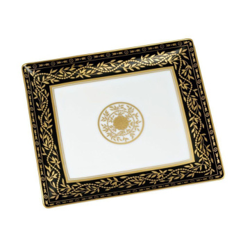 Поднос керамический THG Marquise Noir Decor Or A7F-A02-4613 белый
