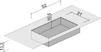 Раковина Brenta Jetta 51.5х31 см из керамогранита встраиваемая снизу (интегрированная) JET031.51