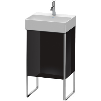 Duravit XSquare База под раковину 434х340х739 мм, с ножками встр. с регул.по выс. 1 стек полка, 1 дверца правая , Цвет черный глянц.(для 073245)