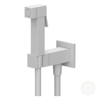 Смеситель с гигиеническим душем Remer Absolute белый матовый Q64BO