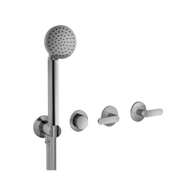 Смеситель для душа Fantini Icona Deco встраиваемый, на 2 источника, без излива, с ручн.душем, наружная часть, хром 53 02 R117B