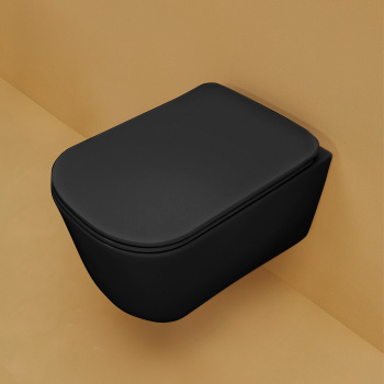 Унитаз подвесной Kerasan Tribeca 55 511431 c креплением WB9N, чёрный матовый