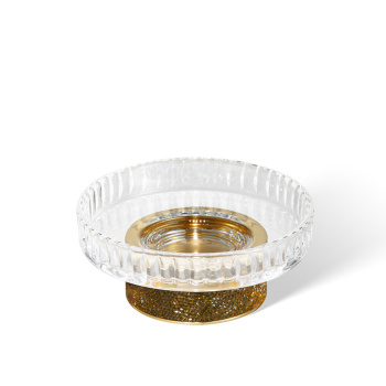 Мыльница настольная Decor Walther Rocks STS граненое стекло, с кристаллами Swarovski®, золото 934320