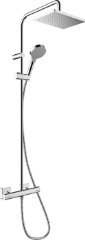 Душевая система c термостатом hansgrohe Vernis Shape Showerpipe 230 1jet 26097000, EcoSmart, хром