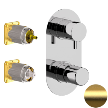 Смеситель для душа Daniel Trilogy TG612D3KBDP золото брашированное