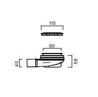 Сливной сифон Ø90 Catalano Accessori уменьшенная Bianco lucido 7050110001