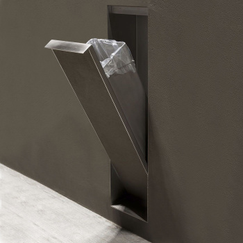 Корзина для мусора Antonio Lupi Sesamo встраиваемая в стену, из нержавеющей стали AISI 304, отделка алюминий А0002455770