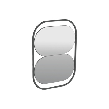 Зеркало для ванной Simas Wave WAS02 nero matt 50x70 см черный