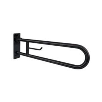 Поручень Nofer полукруглый для людей с ограниченными возможностями 800 мм черный 15051.80.N