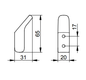 Крючок Keuco Moll 12715350000 титан черный шлифованный