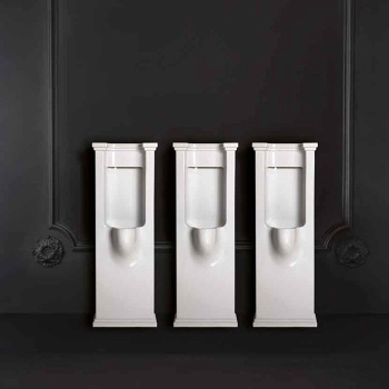 Писсуар напольный с сифоном и комплектом крепежей Kerasan Waldorf белый 413101