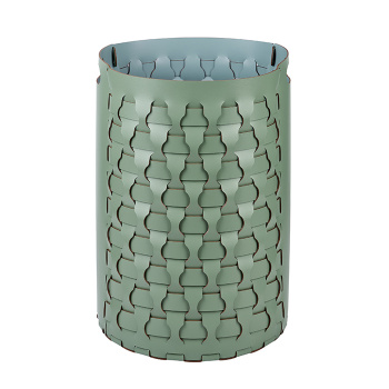 Круглая корзина для белья ADJ Dubai D40xH57, эвкалипт/небесный 2057.60/50