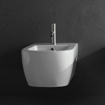 Биде подвесное Antonio Lupi Komodo 54х36,6, 1 отв под смеситель, белый глянец А0002423688